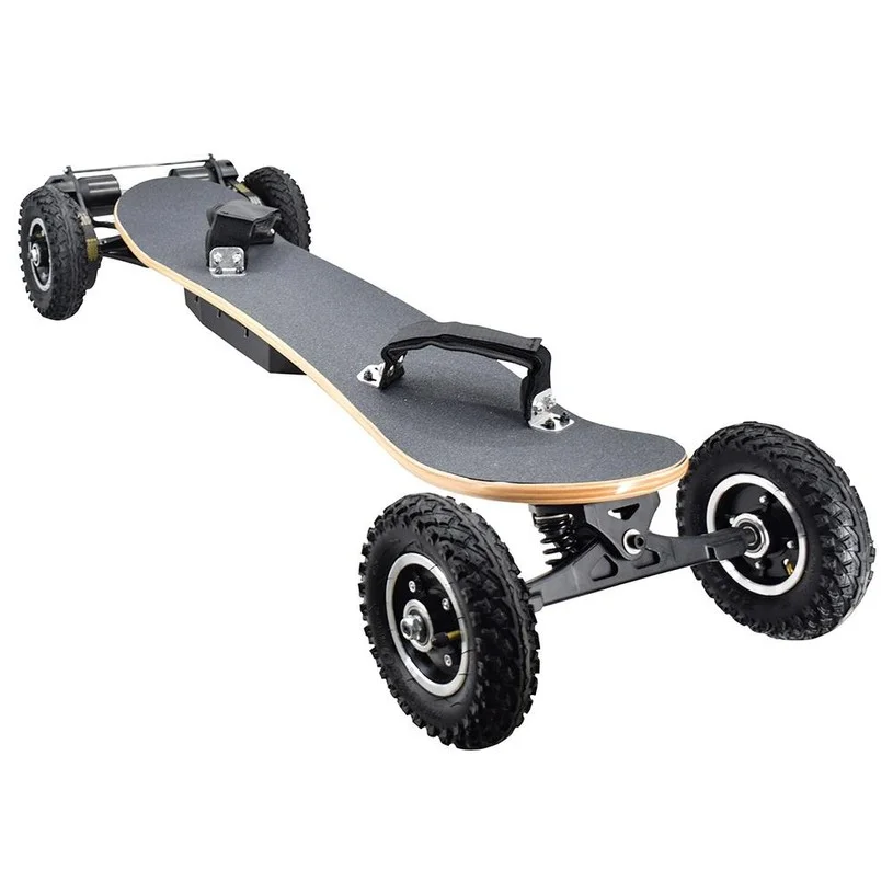 SYL-08 V3 Version Electric Off-Road Skateboard With Remote Control 1450W Motor up to 38km/h 10Ah Battery Maple Plank 8 inch Wheel Max load 130kg Left Foot Front Regular Stance - Black