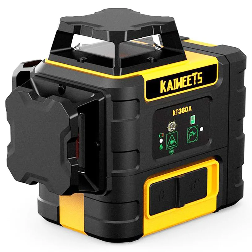 KAIWEETS KT360A Self-Leveling 3D Laser Level - 3×360° Line, Horizontal/Vertical Alignment for Picture Hanging