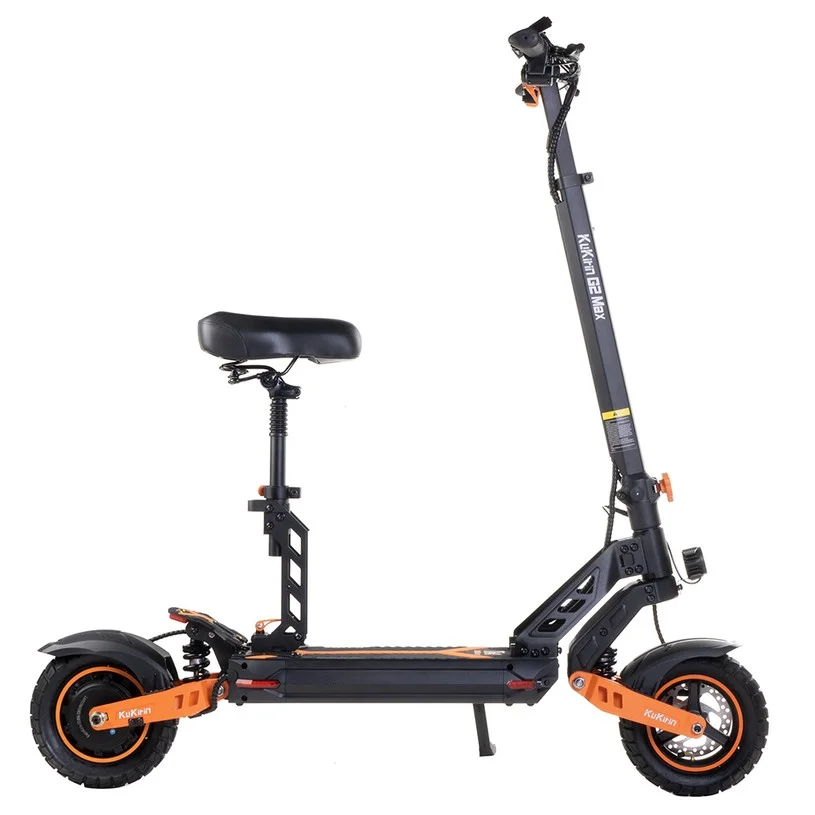 KuKirin G2 Max Electric Scooter 10 Inch Off-road Tires 1000W Motor 55Km/h Max Speed 48V 20.8Ah Battery 70km Range 120KG Max Load Detachable Seat Adjustable Height
