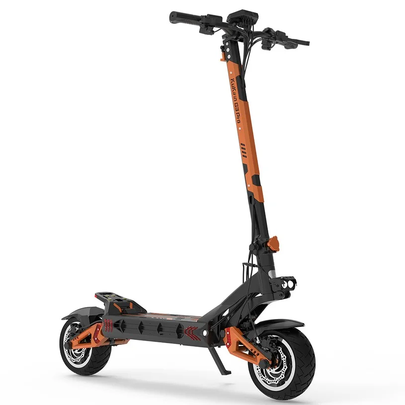 KuKirin G3 Pro 2024 Version 1200W*2 Motor Off-Road Electric Scooter 10 Inch Tire 52V 23.4Ah Removable Battery 80km range 65km/h Max Speed Dual Hydraulic Shock Absorber system IP54 Waterproof Dual Hydraulic Brake