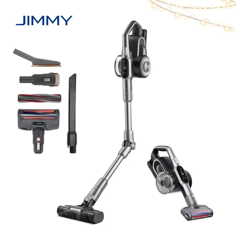 JIMMY H10 Flex Handheld Cordless Vacuum Cleaner, 245AW 26Kpa Suction, Intelligent Dust Sensor, Auto Power Adjust, 2500mAh Battery, 80Mins Runtime, 0.6L Dust Cup, With LED Headlights