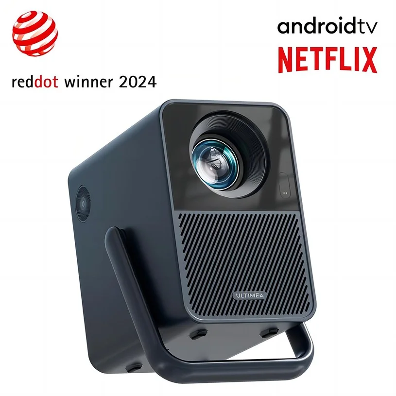 [ Netflix 1080P ] Ultimea Poseidon E40 Projector, 1000 ANSI Lumens, Android TV 11.0, 4K Decoding, Native 1080P, Dolby Audio, 6D Keystone Correction, Auto Focus, 2 x 10W Speakers, WiFi 6, Bluetooth 5.3