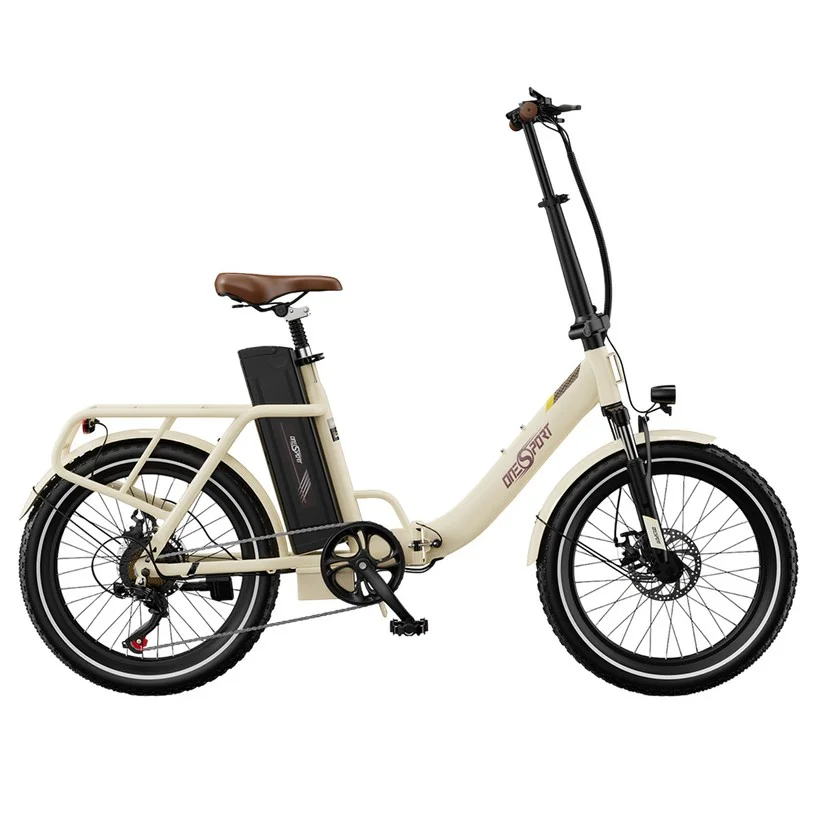ONESPORT OT16 Electric Bike 20*3.0 inch Tires, 48V 17Ah Battery 25km/h Max Speed 3 Riding Modes 7-Speeds Disc Brakes - White
