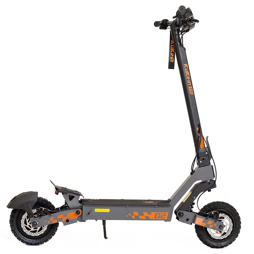 KuKirin G2 Foldable Electric Scooter 2025 Upgrade 800W Motor 48V 15.6Ah Battery 10-inch Tire 45km/h Max Speed 55km Range Touchscreen Display Disc Brake 7 Light System - Black