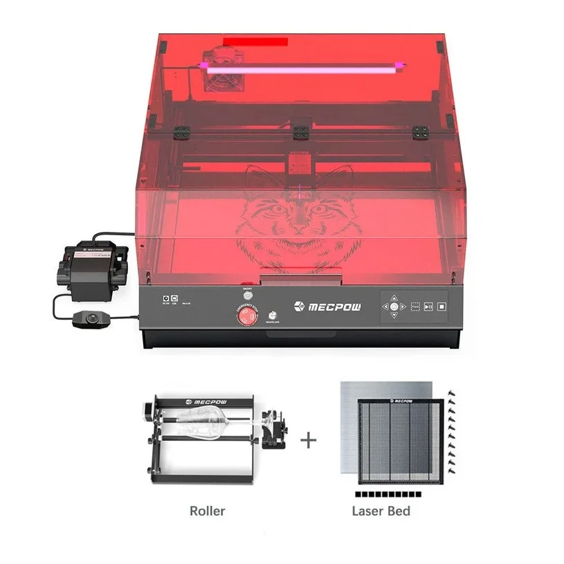 Mecpow X4 Pro 22W FDA Class 1 Laser + Rotary Roller + Laser Bed