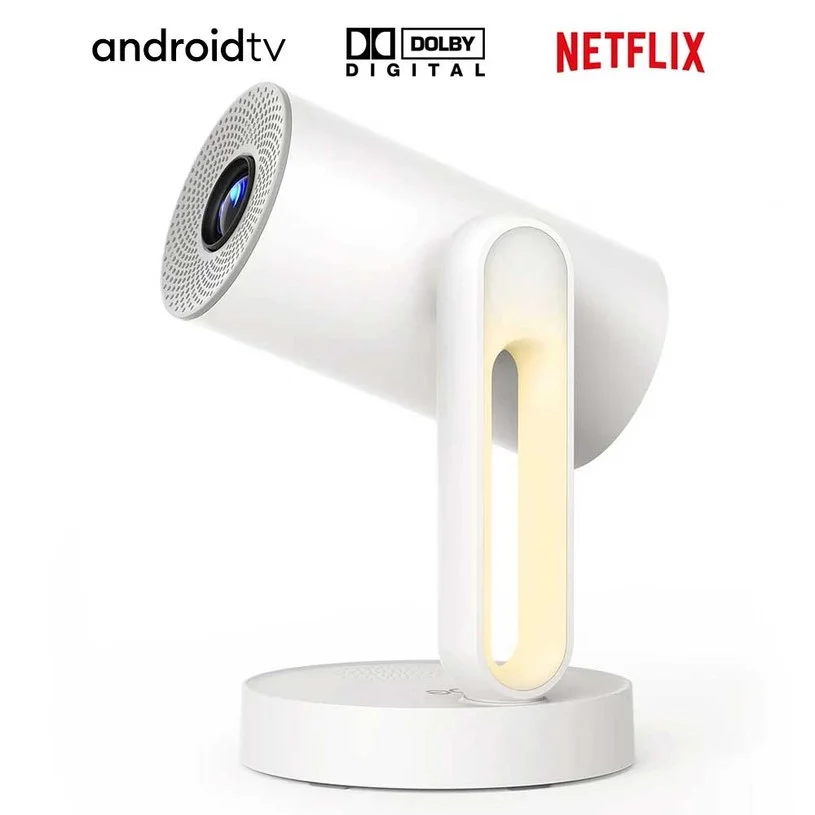 [Netflix & Android TV Certifie] ETOE Starfish Projector, Android TV 11.0, Dolby Digital, Touch Night Light, 140° Rotation, 300 ANSI, 4K Decoding, WideVine L1, Auto Keystone Correction, Built-in Chromecast, 5W Speaker