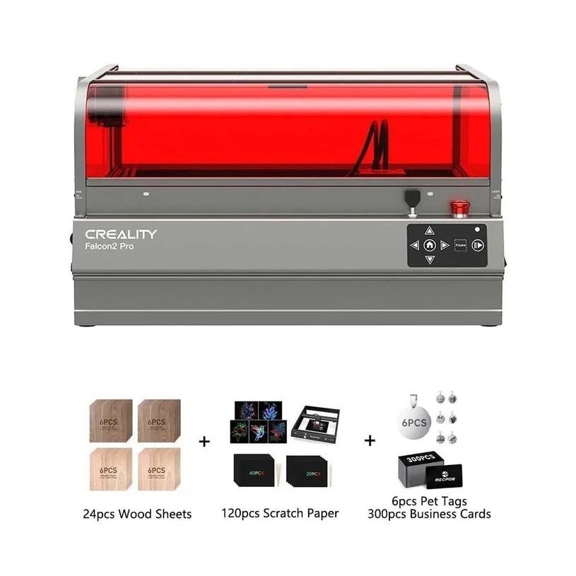 Creality Falcon2 Pro 40W Laser + 12pcs Wood Sheets + 12pcs Pet Tags