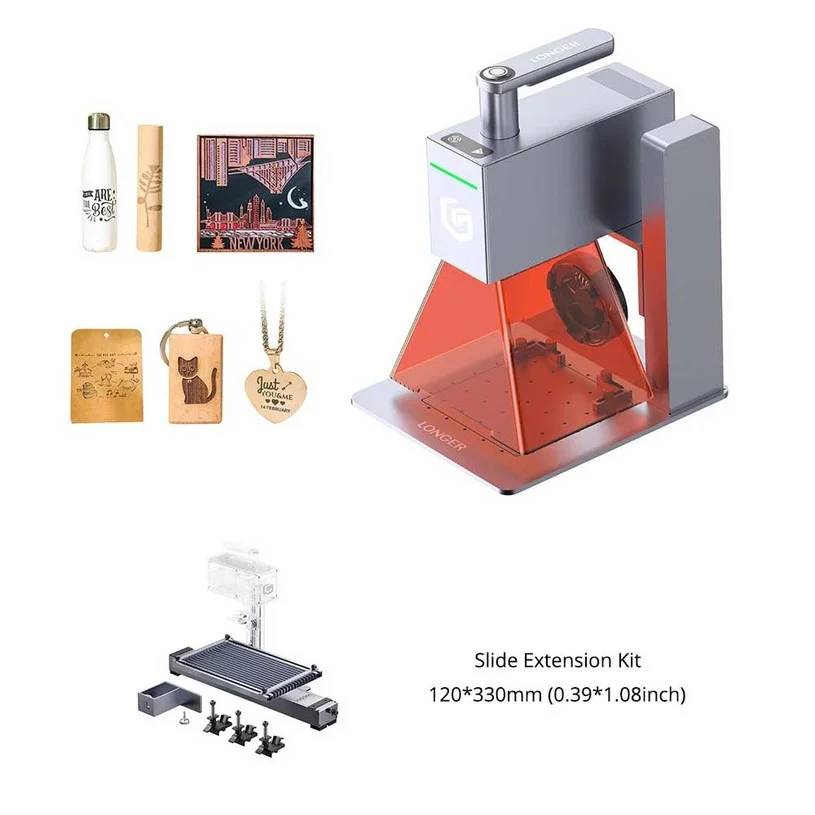 LONGER Nano 6W Smart Laser Engraver + Slide Extension Kit 120*330mm (0.39x1.08inch)
