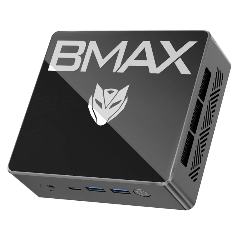 BMAX B4 Turbo Mini PC, Intel Twin Lake N150 4 Cores Max 3.6GHz, 16GB RAM 512GB SSD, 2*HDMI+1*Type-C 4K@60Hz Triple Display, WiFi 5 Bluetooth 5.0, 2*USB3.0, 2*USB2.0, 1*RJ45, 1*Headset Jack, Supports Linux System