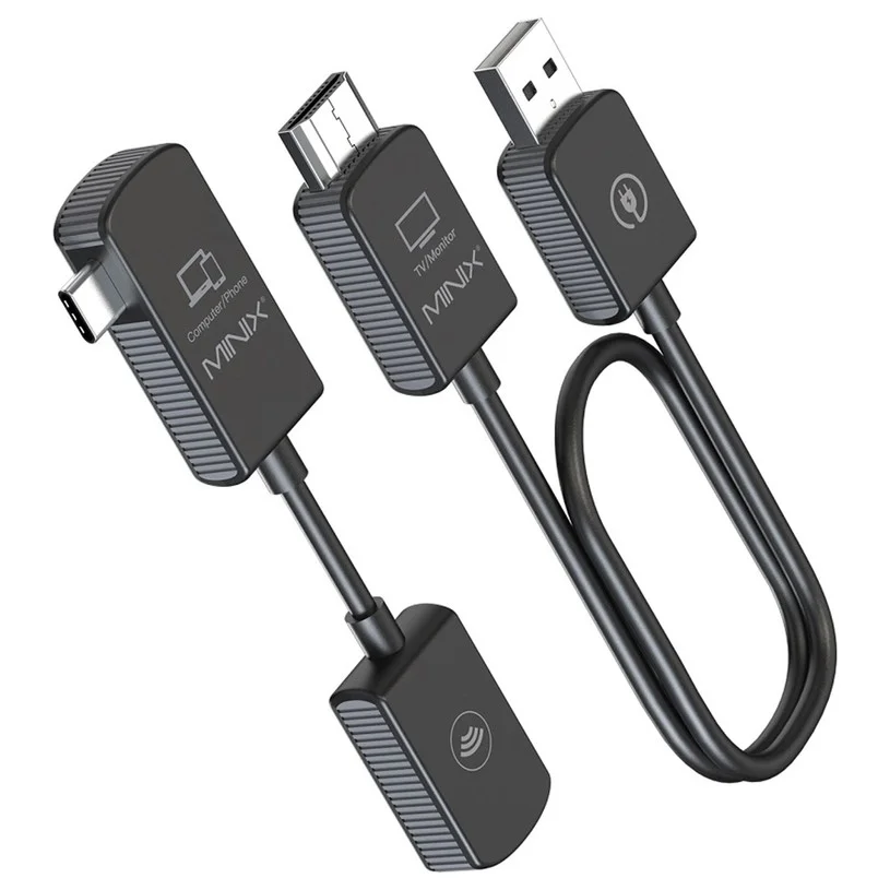 MINIX C1 USB-C to HDMI Wireless Dongle, 165ft/50m Transmission, Plug and Play, Compatible with iPhone 15
