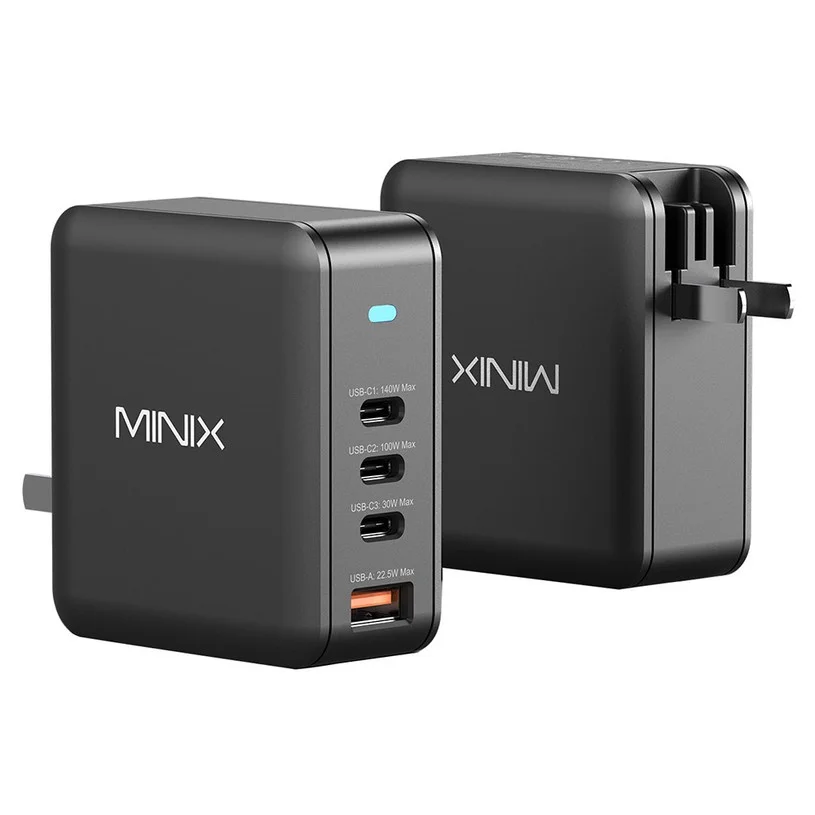 MINIX P165 GaN Wall Charger, 3*USB-C, 1*USB-A