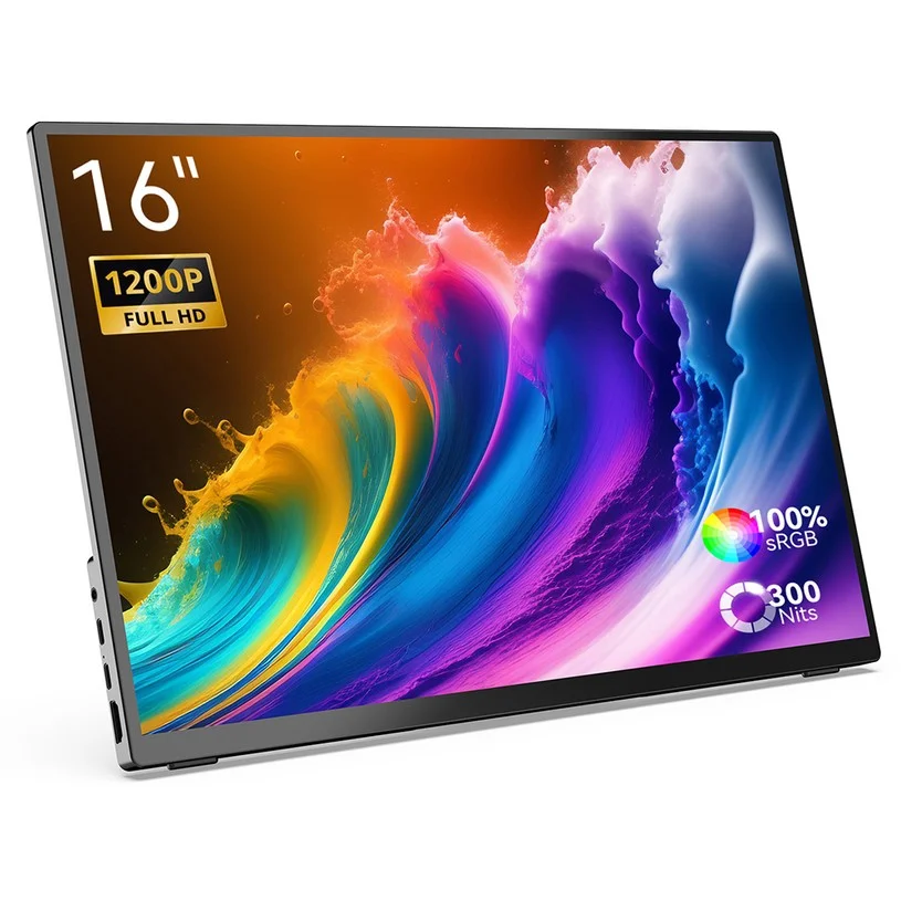 MINIX SF16T Portable Monitor, 16.5 inch 1920*1200 Touchscreen, 178º Viewing Angles, 2*Stereo Speakers