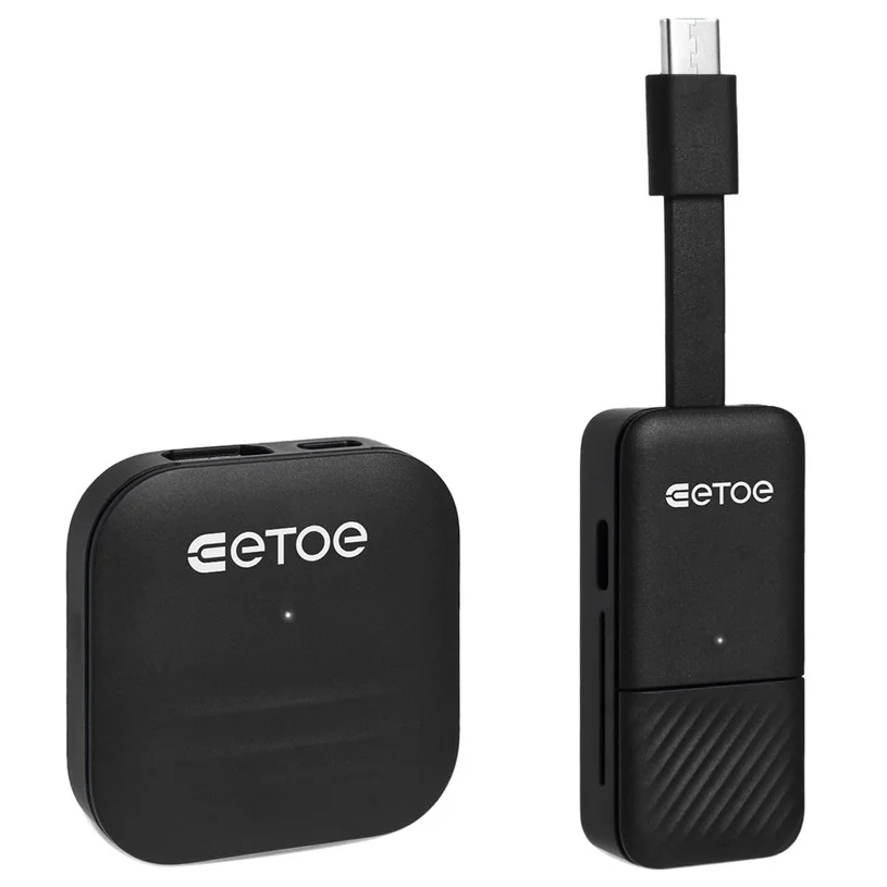 ETOE Wireless HDMI Transmitter & Receiver Kit – AirPlay & Miracast Plug-and-Play, 1080p HD with Auto-Upscale to 4K, 2.4 GHz/5 GHz Near-Zero Latency, 50 m Range, Compatible with Phones, Laptops, TVs & Projectors