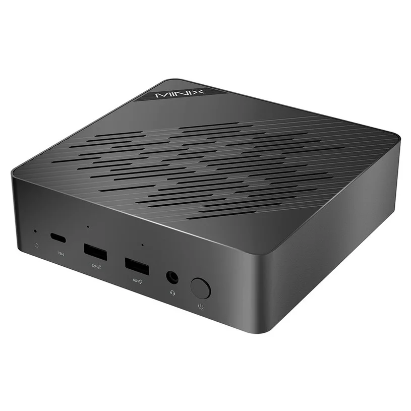MINIX Elite EU715-AI Mini PC, Intel Core Ultra 7-155H 16 Cores Max 4.8GHz, 32GB DDR5 RAM 1TB SSD, HDMI + DP + Thunderbolt 4 + Type - C Quad 4K@60Hz Display, WiFi 6E, Bluetooth 5.3, 2*2.5G RJ45, 3*USB3.2, 1*Audio Jack - US Plug