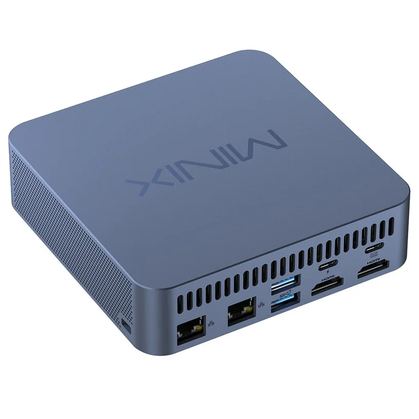 MINIX N512 Mini PC, Intel Core i5-12600H 12 Core Max 4.5GHz, 16GB DDR5 RAM 512GB SSD, 2*HDMI 1.4 (4K@30Hz) + Type-C Thunderbolt (8K@60Hz) Triple Display, WiFi 6 Bluetooth 5.2, 4*USB 3.2, 1*Full-featured Type-C, 1*1G RJ45, 1*2.5G RJ45, 1*Audio Jack