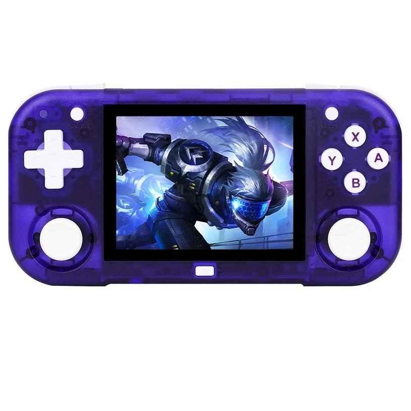 MagicX Mini Zero 28 V2 Android Handheld Emulator Console – Supports GBA/SNES/PS1/Arcade, 2.8” Retro Display, 2GB RAM + 128GB Storage with 11256 Games, Purple