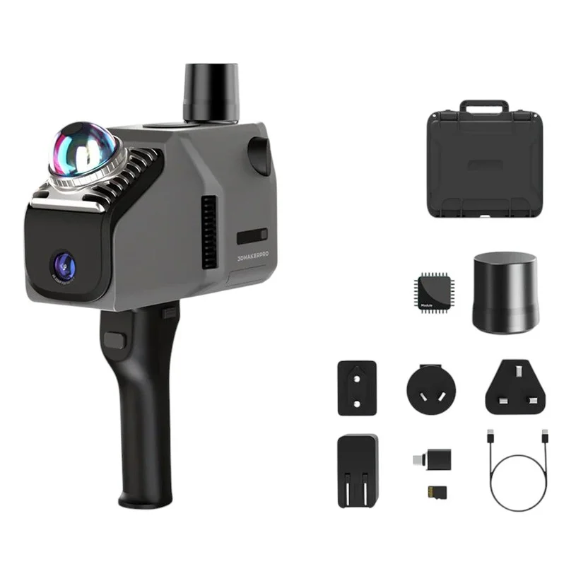 3DMakerpro Eagle LiDAR 3D Scanner, 2cm Accuracy at 10M Distance, 8K Ultra Imaging, Up to 140m Range, 3.5-inch Screen
