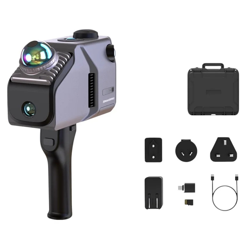 3DMakerpro Eagle Max LiDAR 3D Scanner, 2cm Accuracy at 10M Distance, 8K Ultra Imaging, Up to 140m Range, 3.5-inch Screen