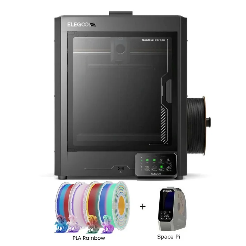 Elegoo Centauri Carbon 3D Printer + Creality Space Pi Dryer +  4KG PLA Rainbow Filament