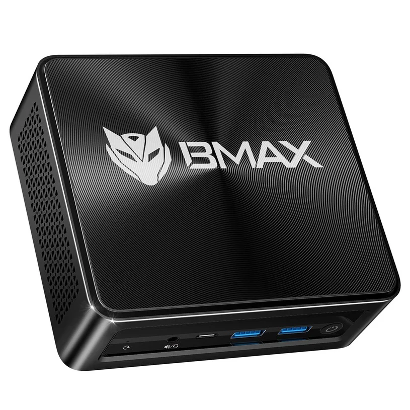 BMAX B7A Pro Mini PC, AMD Ryzen 5 7430U 6 Cores Max 4.3GHz, 16GB RAM 512GB SSD, DP+HDMI+Type-C 4K Triple Display, WiFi 6 Bluetooth 5.2, 2*USB3.2, 2*USB2.0, 1*RJ45, 1*Headset Jack