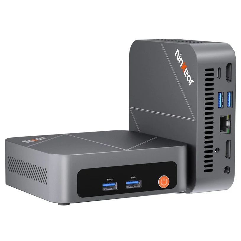 Ninkear M7 Mini PC, AMD Ryzen 5 7430U 6 Cores Max 4.3GHz, 16GB RAM 512GB SSD, 2*HDMI + Type-C 4K Triple Screen Display, WiFi 6 Bluetooth 5.2, 2*USB3.0, 2*USB2.0, 1*RJ45, 1*Audio Jack