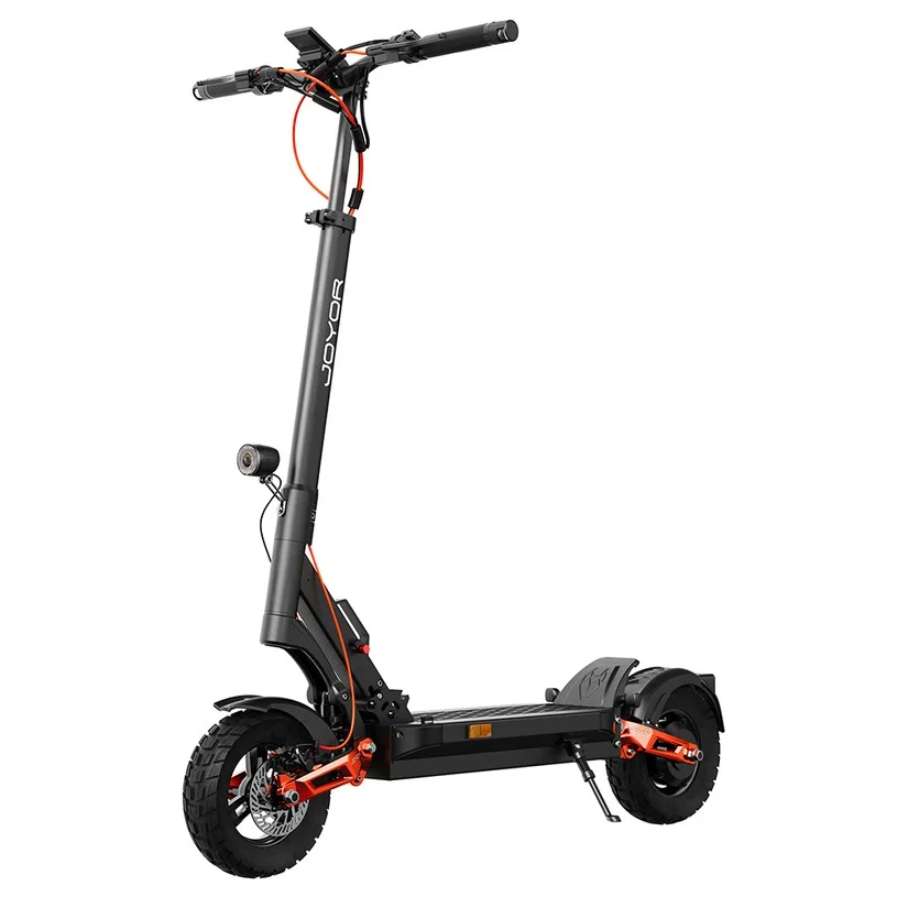 Joyor T6E Electric Scooter with ABE Certification, 500W Motor, 48V 18Ah Battery, 10 inch Tires, 20km/h Max Speed, 70km Range, Front & Rear Mechanical Disc Brakes, Front & Rear Hydraulic Spring Shock Absorber