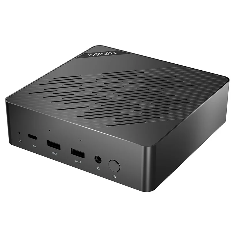 MINIX Elite EU512-AI Mini PC, Intel Core Ultra 5-125H 14 Cores Max 4.5GHz, 16GB DDR5 RAM 512GB SSD, HDMI + DP + Thunderbolt 4 + Type-C Quad 4K 60Hz Display, WiFi 6E Bluetooth 5.3, 2*2.5G RJ45, 4*USB3.2, 1*Audio Jack - EU/US/UK Plug