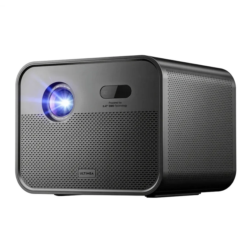 Ultimea Poseidon E100 Projector, 1800 ANSI, Native 1080P, 4K Decoding, Auto Focus & 6D Auto Keystone, Active 3D Image, 10W*2 Speakers, Google TV