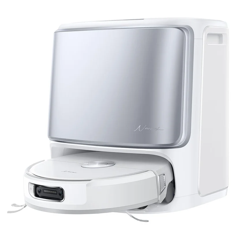 Narwal Flow Robot Vacuum and Mop, 22,000Pa Suction, Dual-Camera AI Obstacle Avoidance, Hot Water Mop, Carpet & Edge Cleaning, Self-emptying, 2.5L Dust Bag, Voice Control - White