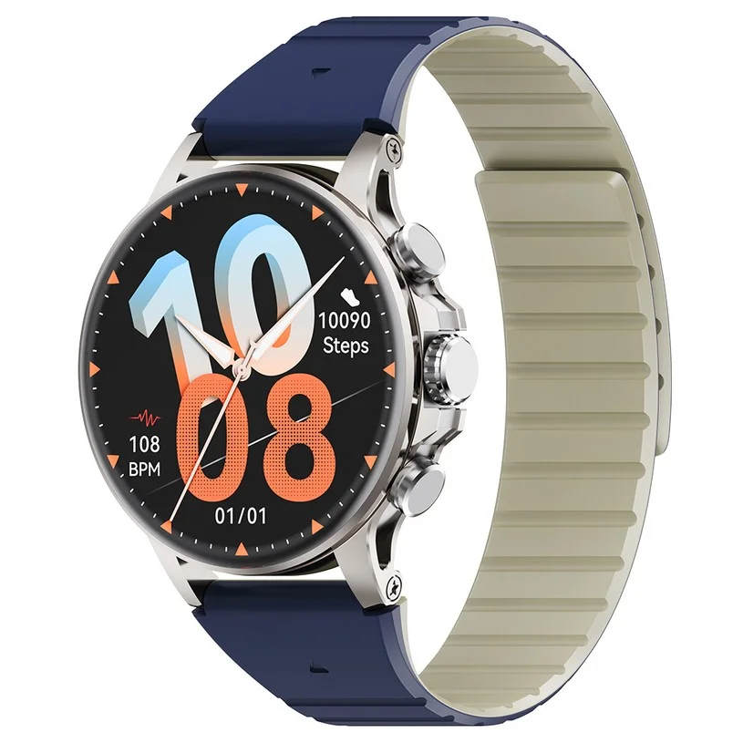 IMIKI Holo Ultra Smartwatch, 1.6 inch AMOLED Screen, 100+ Sports Modes, IP68 Waterproof, Health & Sleep Monitoring, Bluetooth Calling, 100+ Watch Faces - Silver