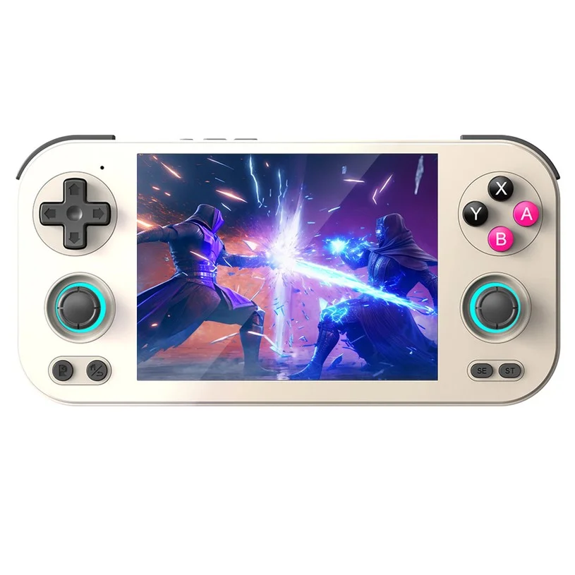 ANBERNIC RG476H AI Game Console, 4.7 inch 1280*960 120Hz Screen, Android 13, 8GB LPDDR4X RAM 128GB UFS2.2 Storage, 6 Hours of Playtime, Supports PS2, WII, NGC, 3DS, PSP, DC, SS, PS1, NDS, N64, ARCADE, FBA, NEOGEO, GBA, GBC, GB, SFC, FC - Retro Grey