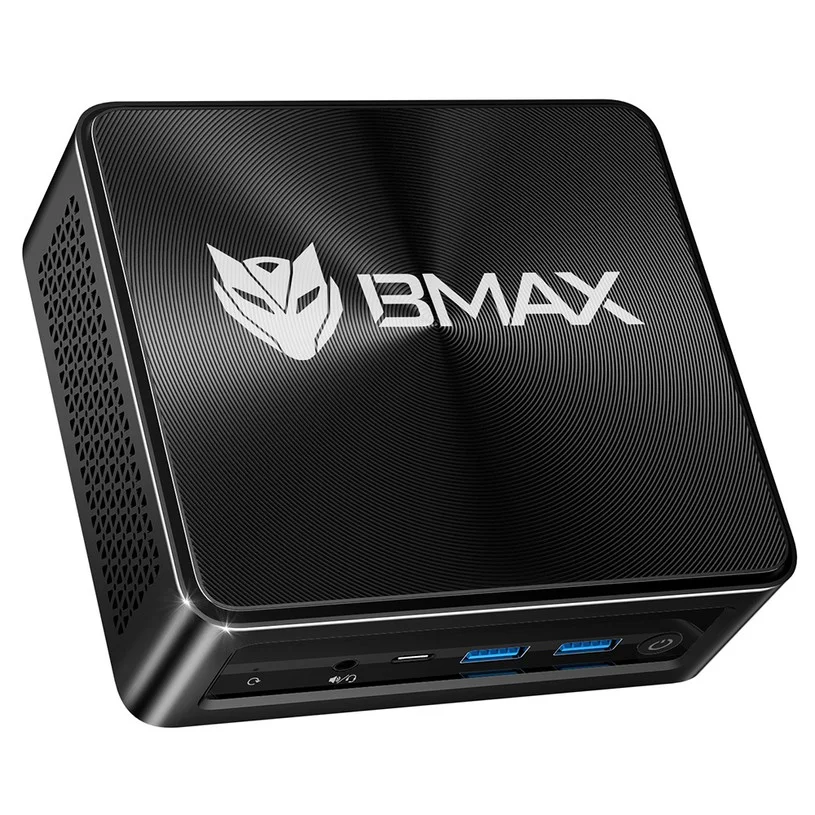 BMAX B8 A Pro Mini PC, AMD R7 8745HS 8 Cores Max 4.9GHz, 16GB RAM 512GB SSD, DP+HDMI+Type-C 4K Triple Display, WiFi 6 Bluetooth 5.2, 2*USB3.0, 2*USB2.0, 1*RJ45, 1*Headset Jack, Space Capsule Cooling System