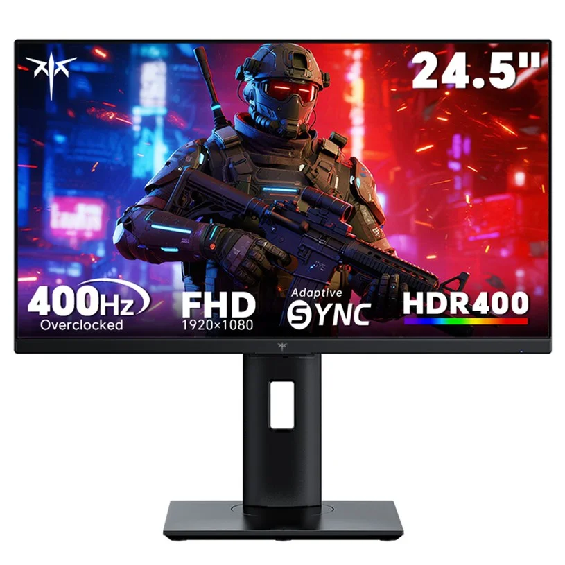 KTC H25X7 Gaming Monitor, 24.5 inch 1920*1080 Fast IPS Screen, 400Hz Refresh Rate, HDR400, 1ms MPRT Response Time, FreeSync & G-Sync Compatible, Low Blue Light & Flicker-Free, 2*HDMI 2.0, 2*DP 1.4