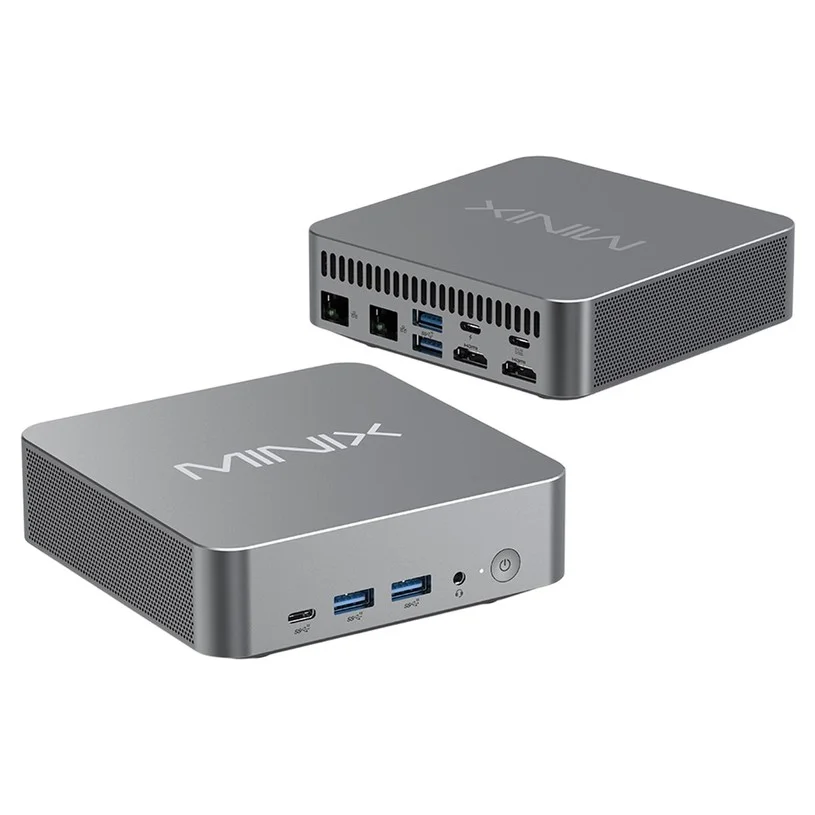 MINIX N512 Mini PC, Intel Core i5-12600H 8 Cores Max 4.5GHz, 16GB RAM 1TB SSD, 2*HDMI + USB-C + Thunderbolt 4 Quad Screen Display, WiFi 6 Bluetooth 5.2, 4*USB3.2, 1*2.5G LAN, 1*1G LAN, 1*Audio Jack