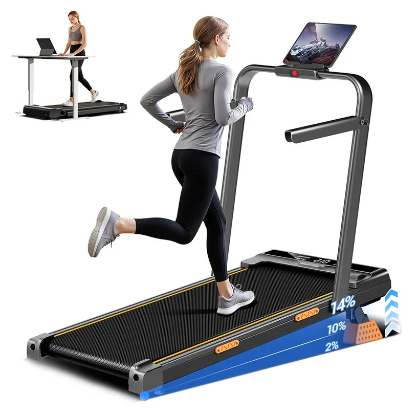 ROBORE X5F Foldable Treadmill with 14% Incline, 2.5HP Quiet Motor, 10km/h Max Speed, 150kg Load, 3-Level Incline, LED Display & Remote Control
