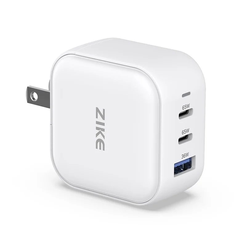 ZIKE Z265B 66W GaN USB-C 3 Ports Wall Charger