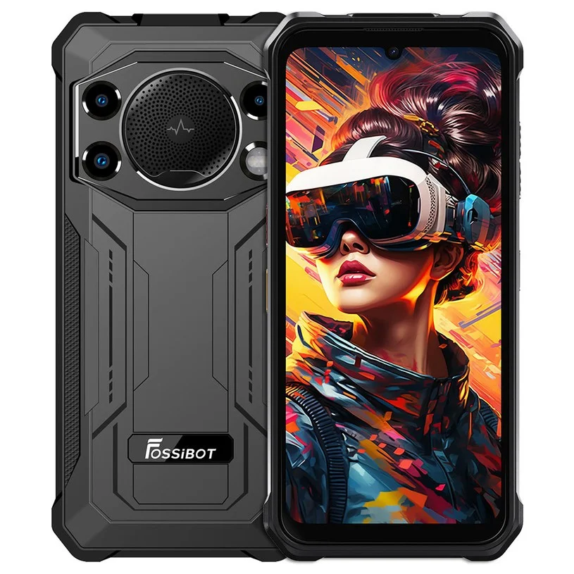 FOSSiBOT F110L 4G Rugged Smartphone, 12GB+128GB, 6.745" HD+ Display, 128dB Ultra-Loud Speaker, 10000mAh Battery, 20W Fast Charging, 50MP Camera, IP68/IP69K Waterproof, Dual SIM