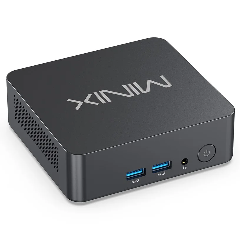 MINIX NUC355 Mini PC, Intel Core 3 N355 8 Cores Max 3.9GHz, 16GB RAM 512GB SSD, WiFi 6 Bluetooth 5.2, 2*HDMI+1*Type-C Triple Screens Display, 2*USB-A 3.2 Gen2, 1*USB-C 3.2 Gen2, 1*USB-A 3.2, 1*USB-A 2.0, 1*RJ45, 1*Audio Jack - EU/UK/US Plug