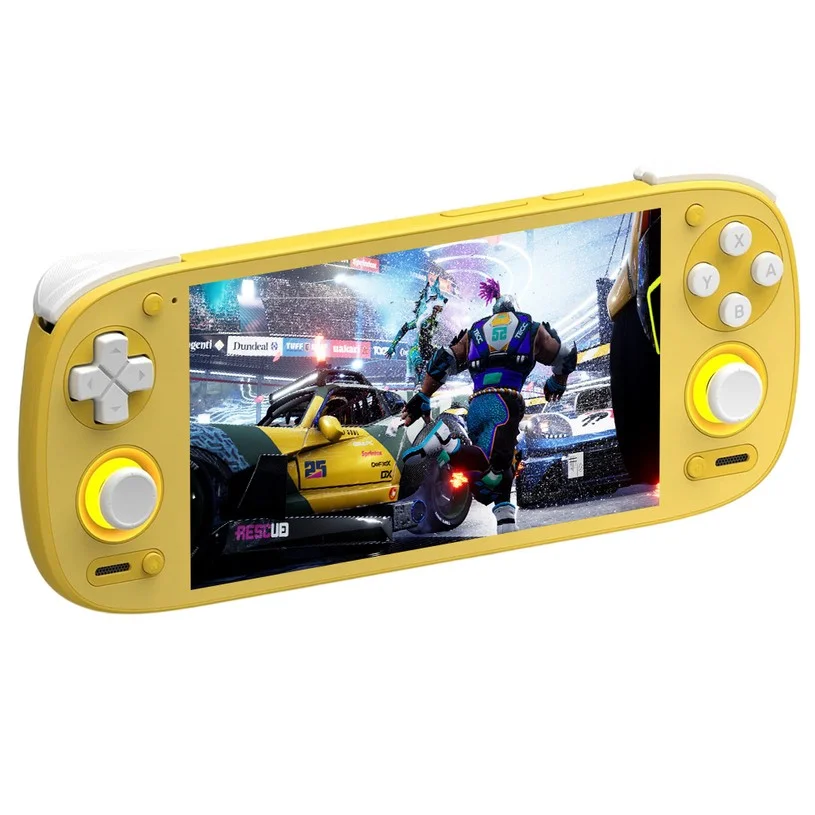 Retroid Pocket G2 Handheld Game Console, Android 15, 5.5 inch 1080p 60Hz AMOLED Screen, 8GB LPDDR5x RAM 128GB Storage, WiFi 6 Bluetooth 5.4, 5000mAh Battery - Yellow