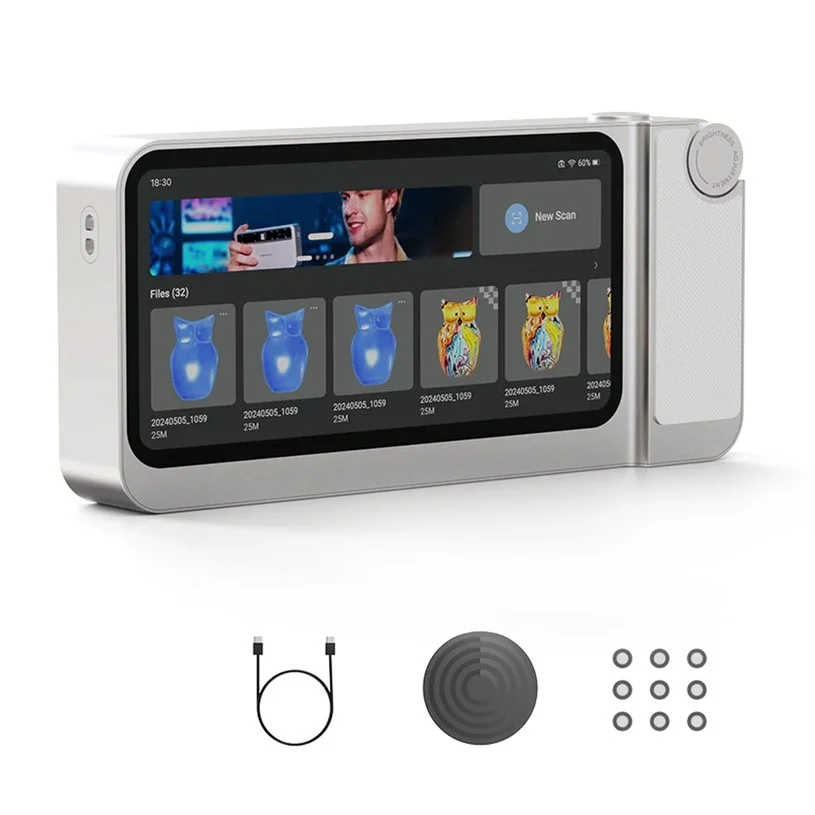 3DMakerpro Toucan Standard 3D Scanner, 0.03mm Accuracy, Standalone All-in-One, Dual FOV 135×185–1000×750mm, 48MP Color, 6600mAh Battery, Wi-Fi 6