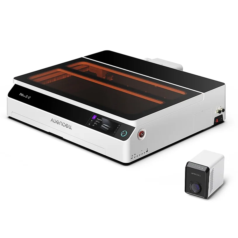 Aliencell X1 40W Desktop Diode Laser Engraver + Air Assist Pro, 600mm/s Speed, 0.08×0.1mm Spot, 610×477mm Working Area, Dual 8MP Auto-Focus Camera, Standalone Touchscreen, 300+ Material & File Support