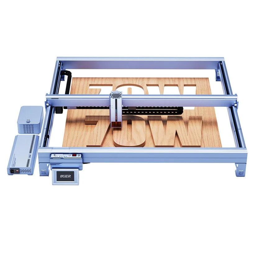 IKIER K70 MAX 70W Laser Engraver, 850×800mm Working Area, 0.01mm High Precision, 0.1×0.15mm Ultra-Fine Spot, 400mm/s Fast Speed, Auto Focus & Auto Sinking Cutting
