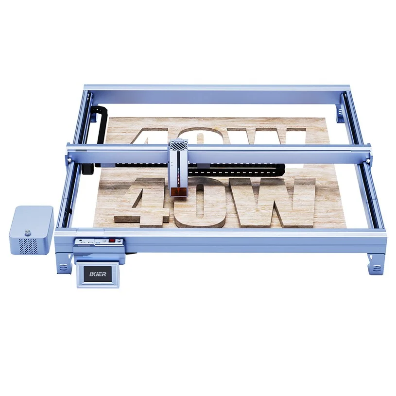 IKIER K40 MAX 40W Laser Engraver, 850×800mm Large Area, 600mm/s High-Speed, 0.01mm Precision, Dual Gear Laser, 0.08×0.1mm Ultra-Fine Spot, Auto-Focus & Auto Sinking Cutting