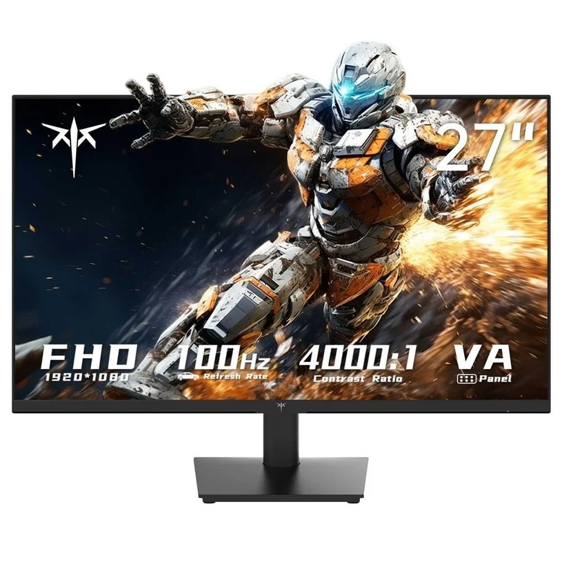 Like New - KTC H27V13 27-inch Gaming Monitor, 1920x1080 FHD 16:9 VA Panel, 100Hz Refresh Rate, 4000:1 Contrast Ratio, 106% sRGB HDR10 8ms Response Time, Low Blue Light, FreeSync & G-Sync Compatible, HDMI VGA Audio Out, VESA Wall Mount