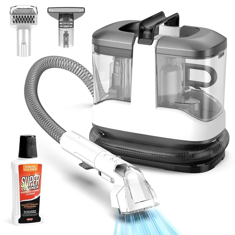 MAMNV C3 Portable Fabric Cleaner, 13,000Pa Suction, 500W Brush Motor, 1.5m Flexible Hose, 1000ml Clean & 500ml Waste Tanks, for Sofa/Carpet/Mattress/Car