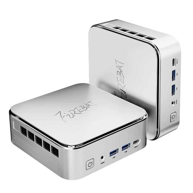 FIREBAT F2 Mini PC, Intel Core i5-14450HX 10 Cores Up to 4.8GHz, 16GB DDR4 RAM 512GB SSD, Intel UHD Graphics, HDMI + DP + Full-Function Type-C 4K Triple Display, Gigabit RJ45 WiFi 6 Bluetooth 5.2