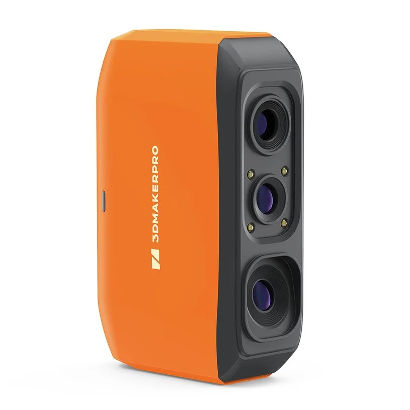 3DMakerpro Fox 3D Scanner, AI Visual Tracking, 0.07mm Accuracy, 0.10mm Resolution, NIR Light Source, Marker-Free Scanning, 10fps Frame Rate, Compatible with Windows/macOS/Android/iOS