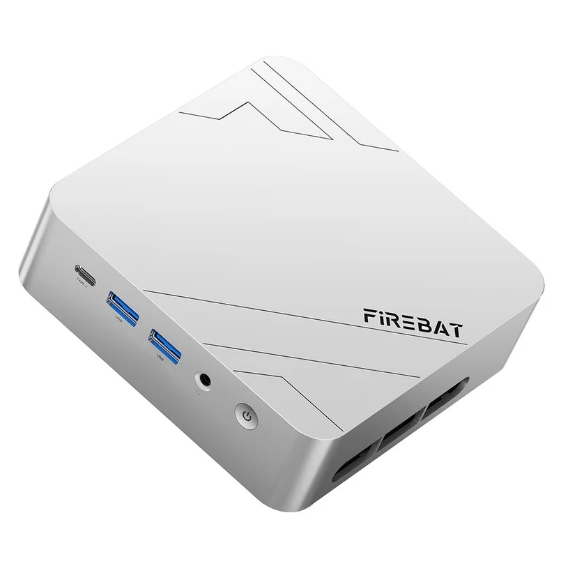 FIREBAT F1 Mini PC, AMD Ryzen 5 7640HS, 6 Cores 12 Threads Up to 5.0GHz, AMD Radeon 760M Graphics, 24GB LPDDR5 RAM, 512GB SSD, USB4 40Gbps, DP+HDMI+Type-C Triple 4K Display, WiFi 6 Bluetooth 5.2, 2.5G RJ45 LAN, Dual M.2 SSD Expansion