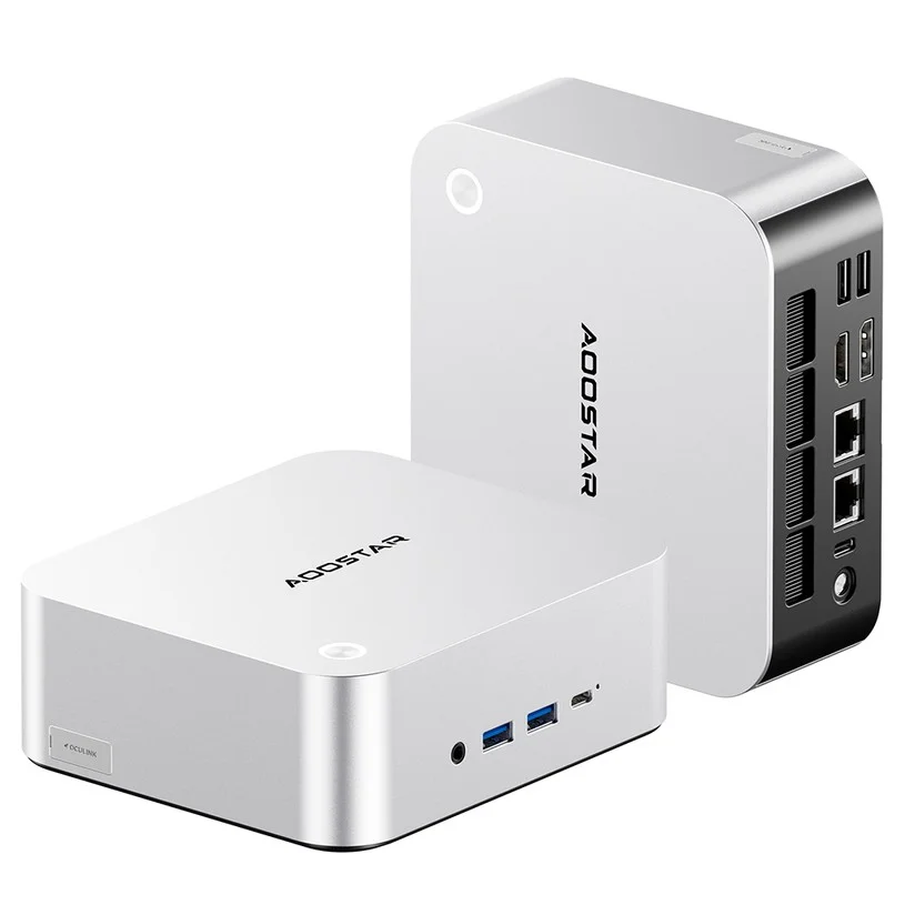 AOOSTAR MACO Mini PC, AMD Ryzen 7 PRO 8845HS 8-Core 16-Thread Processor Up to 5.1GHz, Radeon 780M Graphics, 24GB DDR5 5600MHz RAM, 1TB PCIe 4.0 SSD, OCuLink eGPU Support, Dual 2.5G LAN, WiFi 6, USB4*2, Quad Display Output