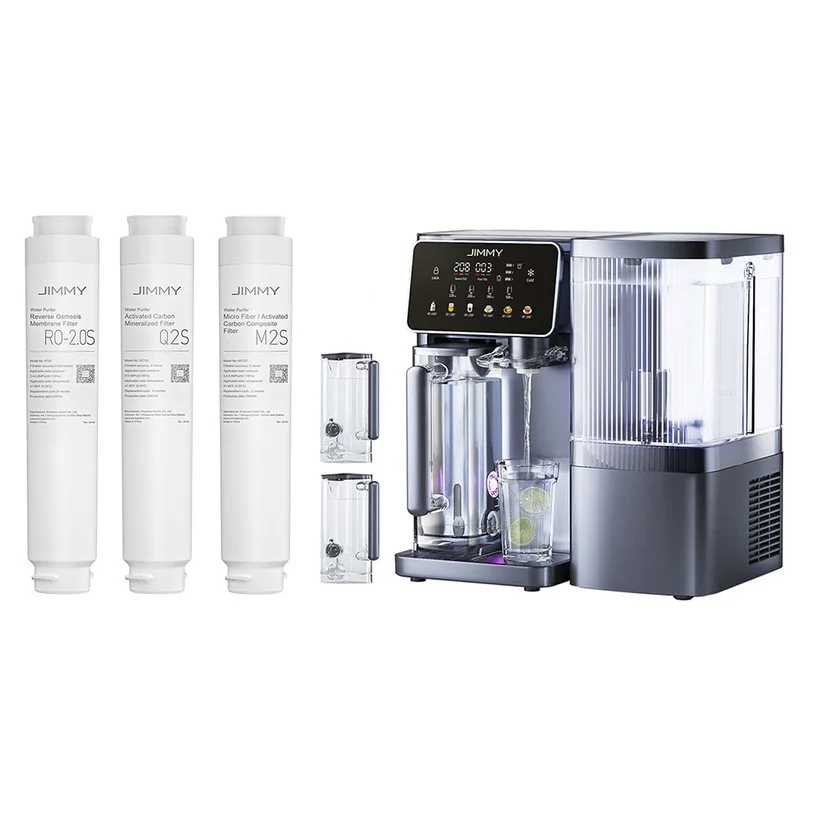 JIMMY R9 Pro Countertop Smart RO Water Purifier with Complete Replacement Filter Kit M2S + Q2S + RO‑2.0S, Countertop Reverse Osmosis Water Filter System
